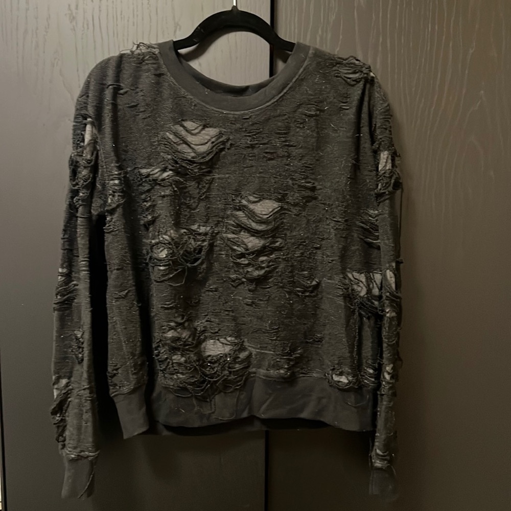 Distressed sweatshirt